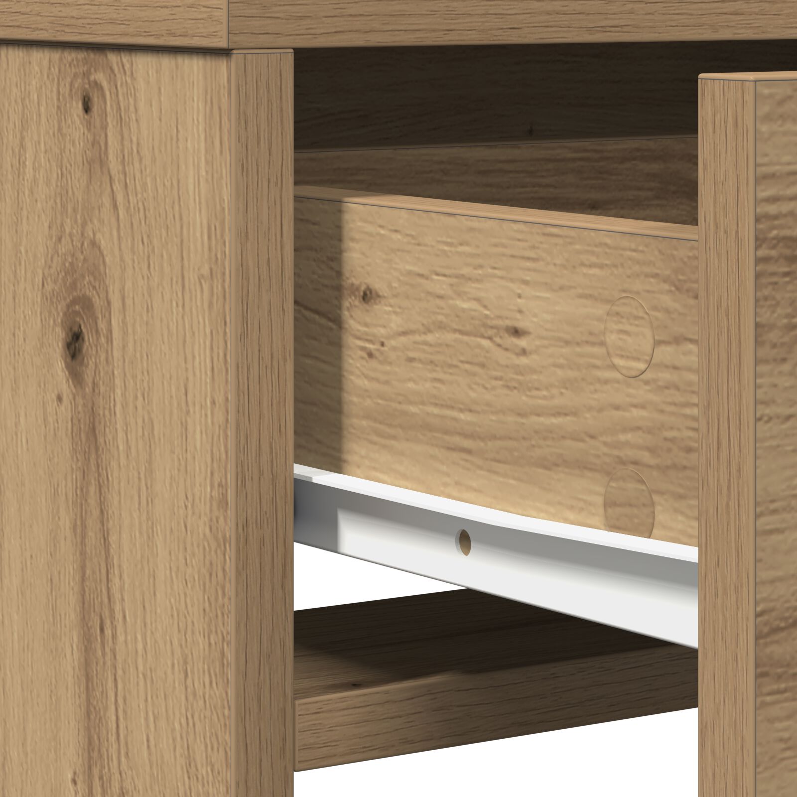 vidaXL Artisan kaptafel eiken 50 x 41 x 135 cm Materiaal hout