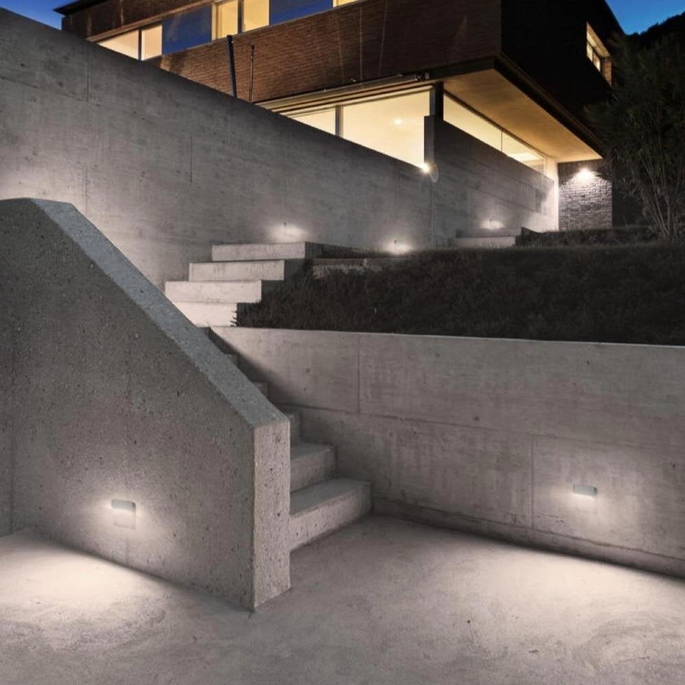 LED wandlamp Duli in antraciet, 4W, 100lm, IP54, vierkant