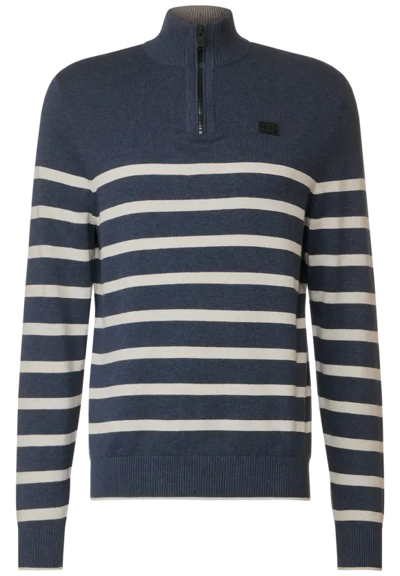 Troyer mit Streifenmuster - cosy blue ink