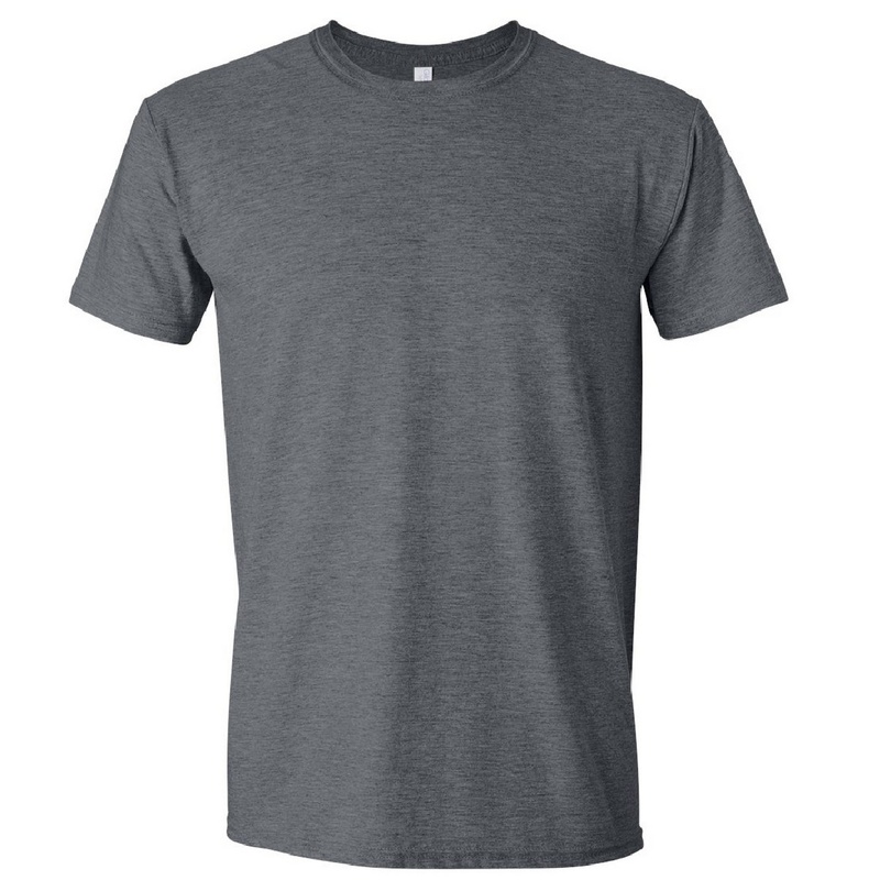 Camiseta básica de manga curta macia, 100% algodão grosso, Gildan