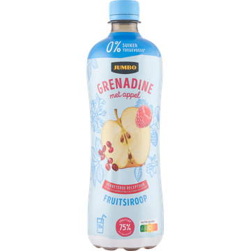 Jumbo Fruitsiroop Grenadine met Appel 0% Suiker toegevoegd 750ML