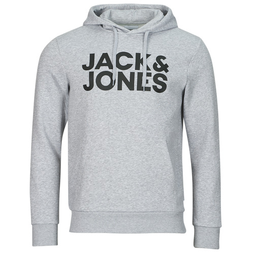 Jack & Jones - JJECORP LOGO SWEAT HOOD - Gris