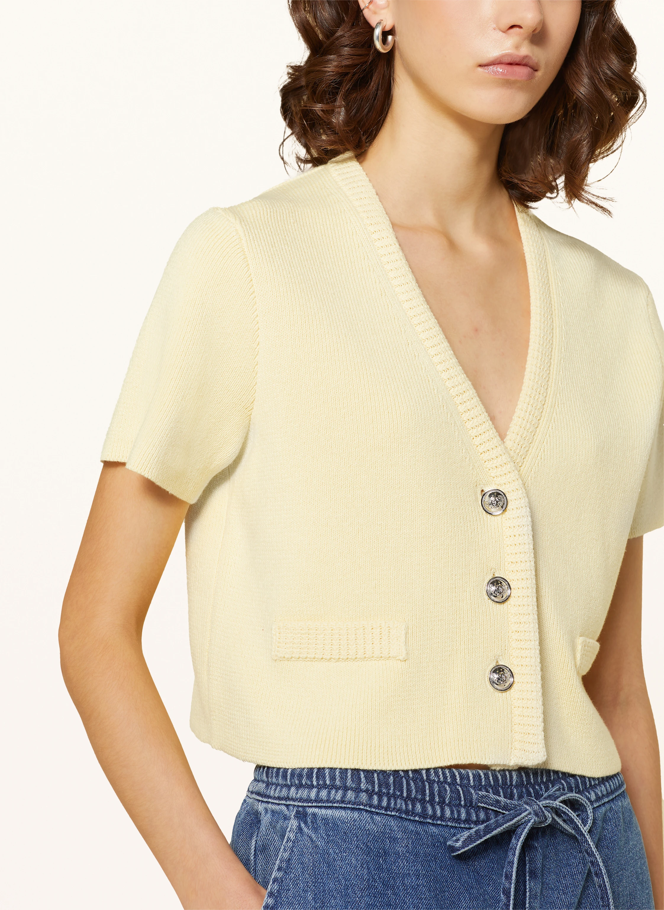 MRS & HUGS Cropped-Strickjacke