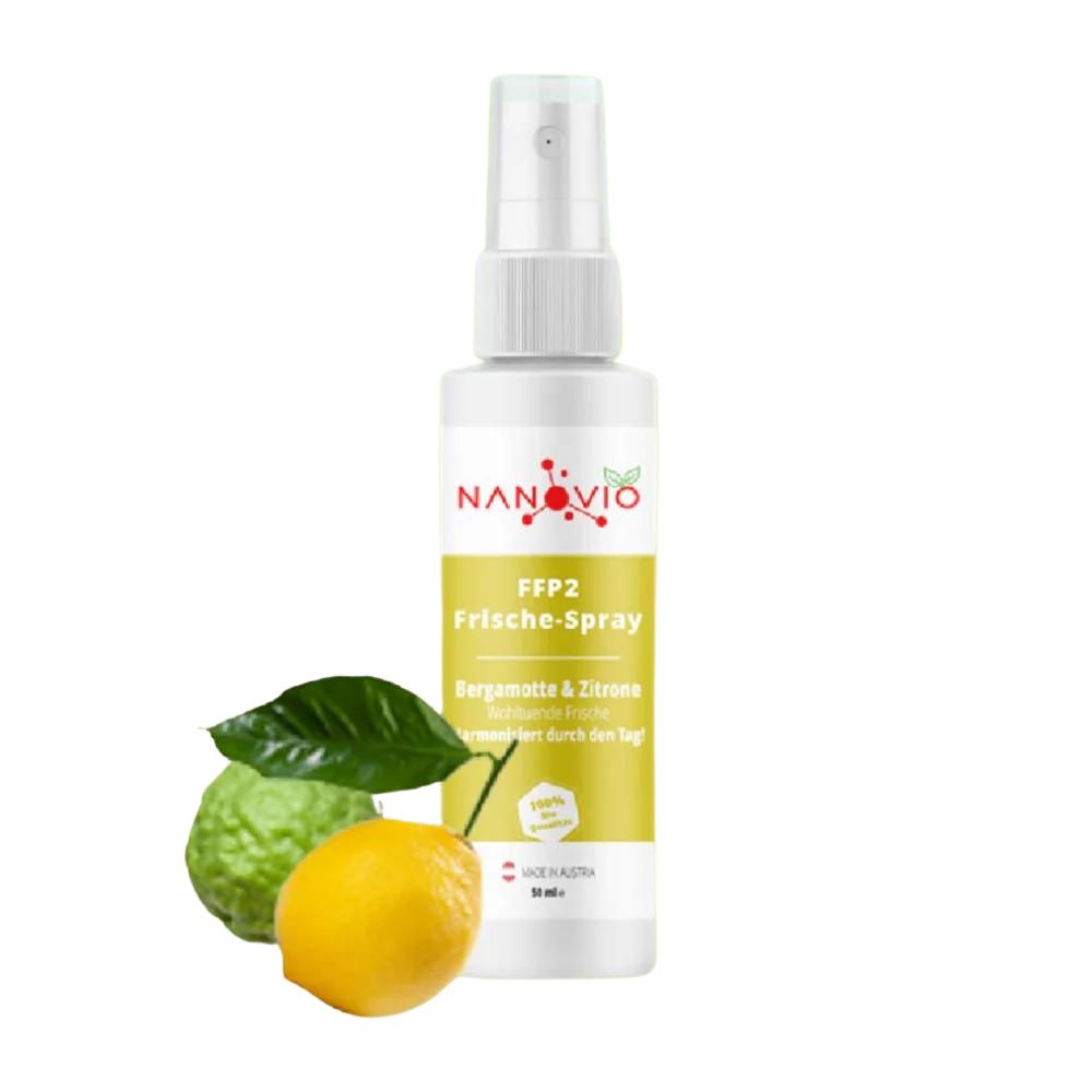 Nanovio FFP2 Frische-Spray - Bergamotte & Zitrone Duft