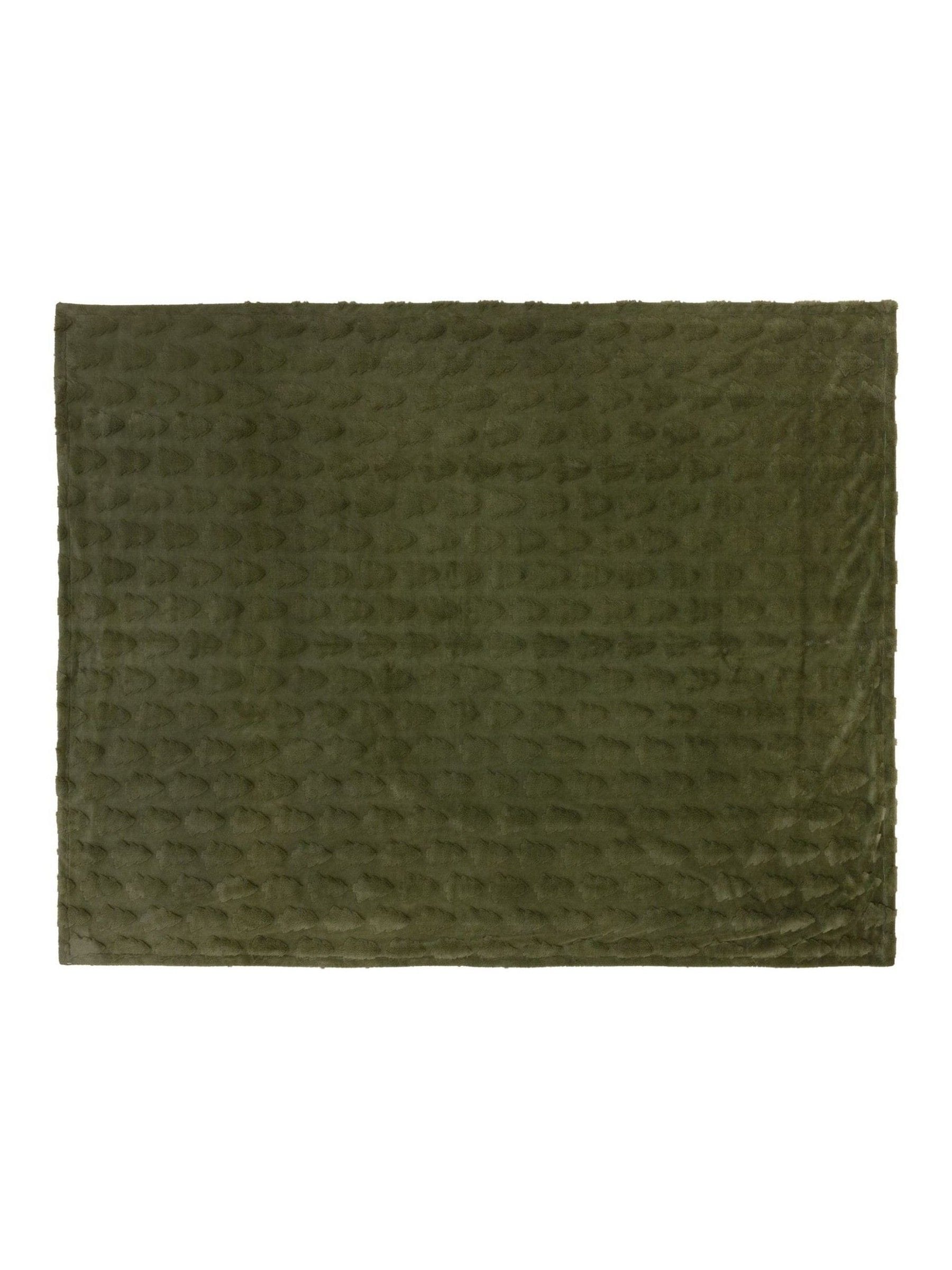 Furn Christmas Pines Faux Fur Throw
