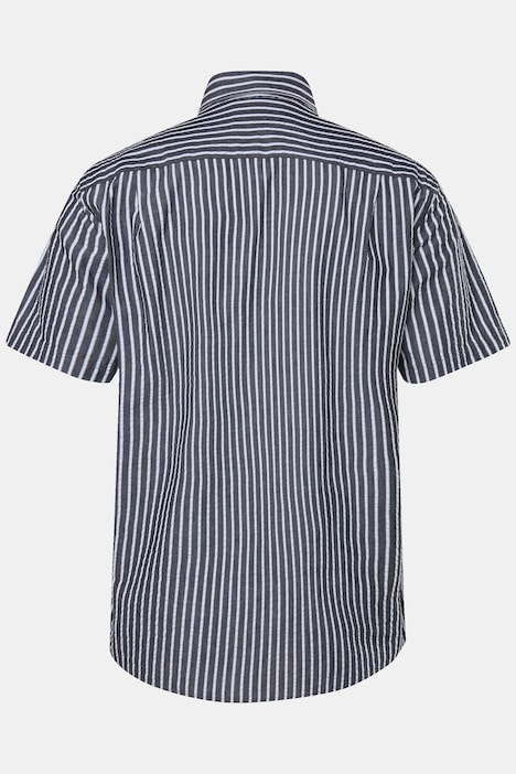 Men+ Hemd, Bauchfit, Halbarm, Kentkragen, Seersucker, bis 8 XL