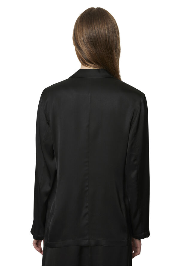 Marc O’Polo Blazer, modern sateen style, relaxe Black