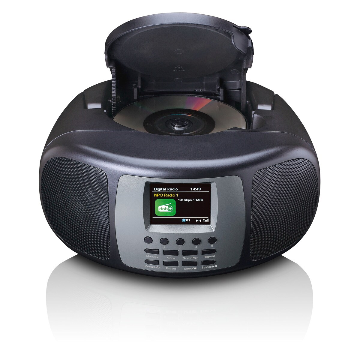 LENCO SCD-860BK Boomxbox mit DAB+/FM-Radio & BT, schwarz