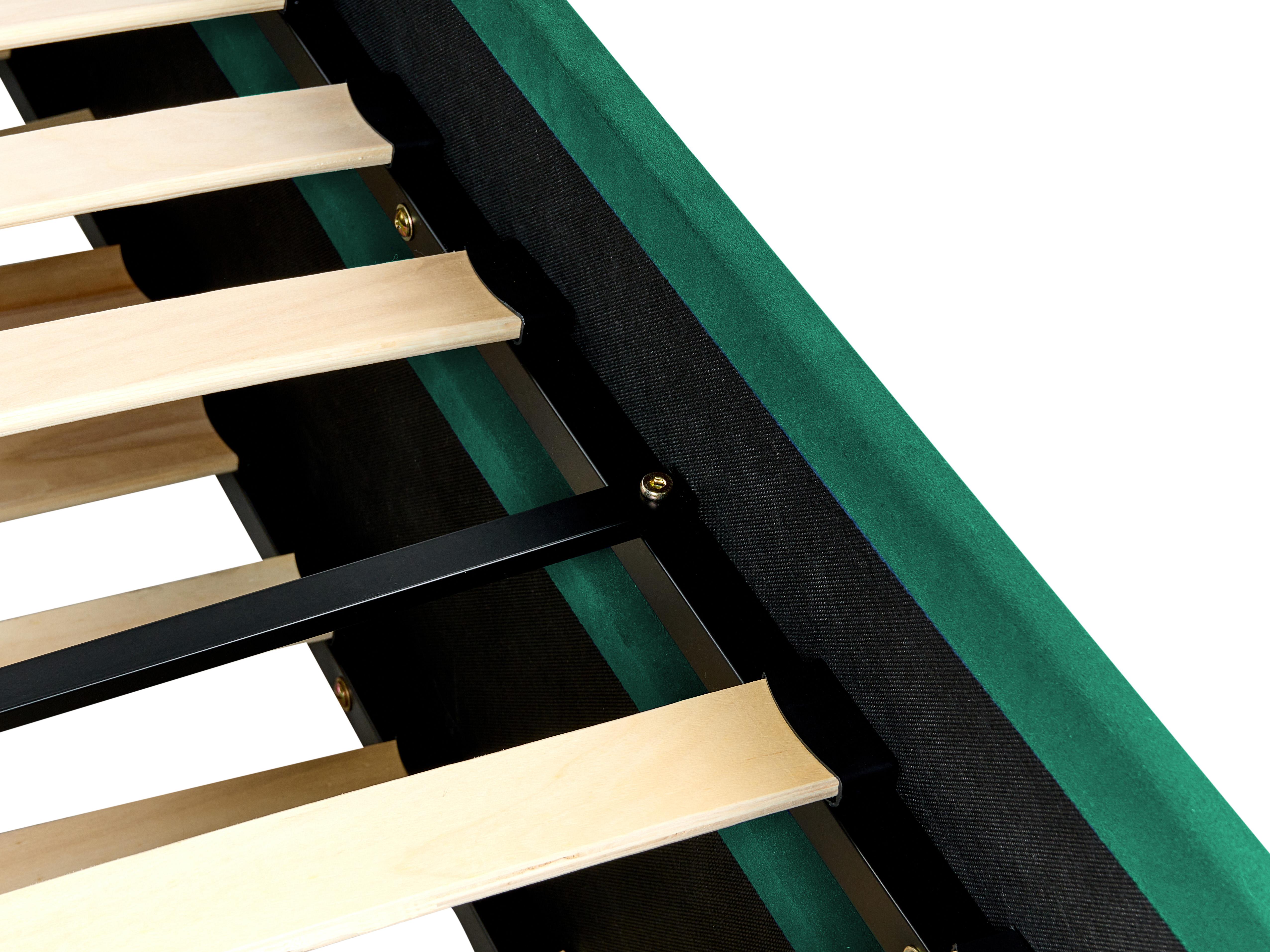 Onderschuifbed Fluweel MONTARGIS 90 x 200 cm Smaragdgroen