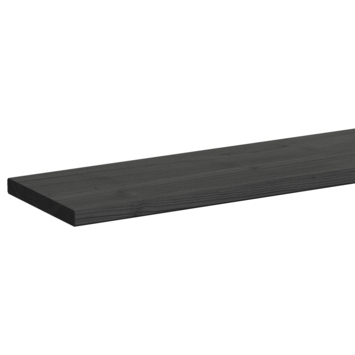 Plank grenen hout zwart geschaafd 180 x 13,5 x 1,5 cm