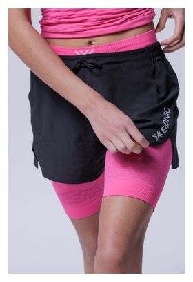Short 2-en-1 X-Bionic Effektor Noir/Rose Néon Femme