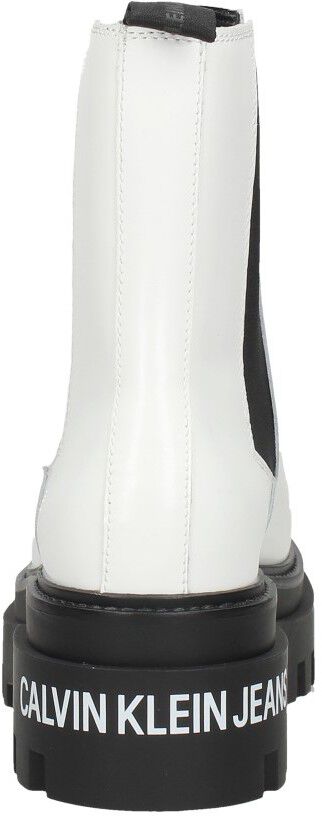 Calvin Klein Flatform Mid Chelsea Boot wit