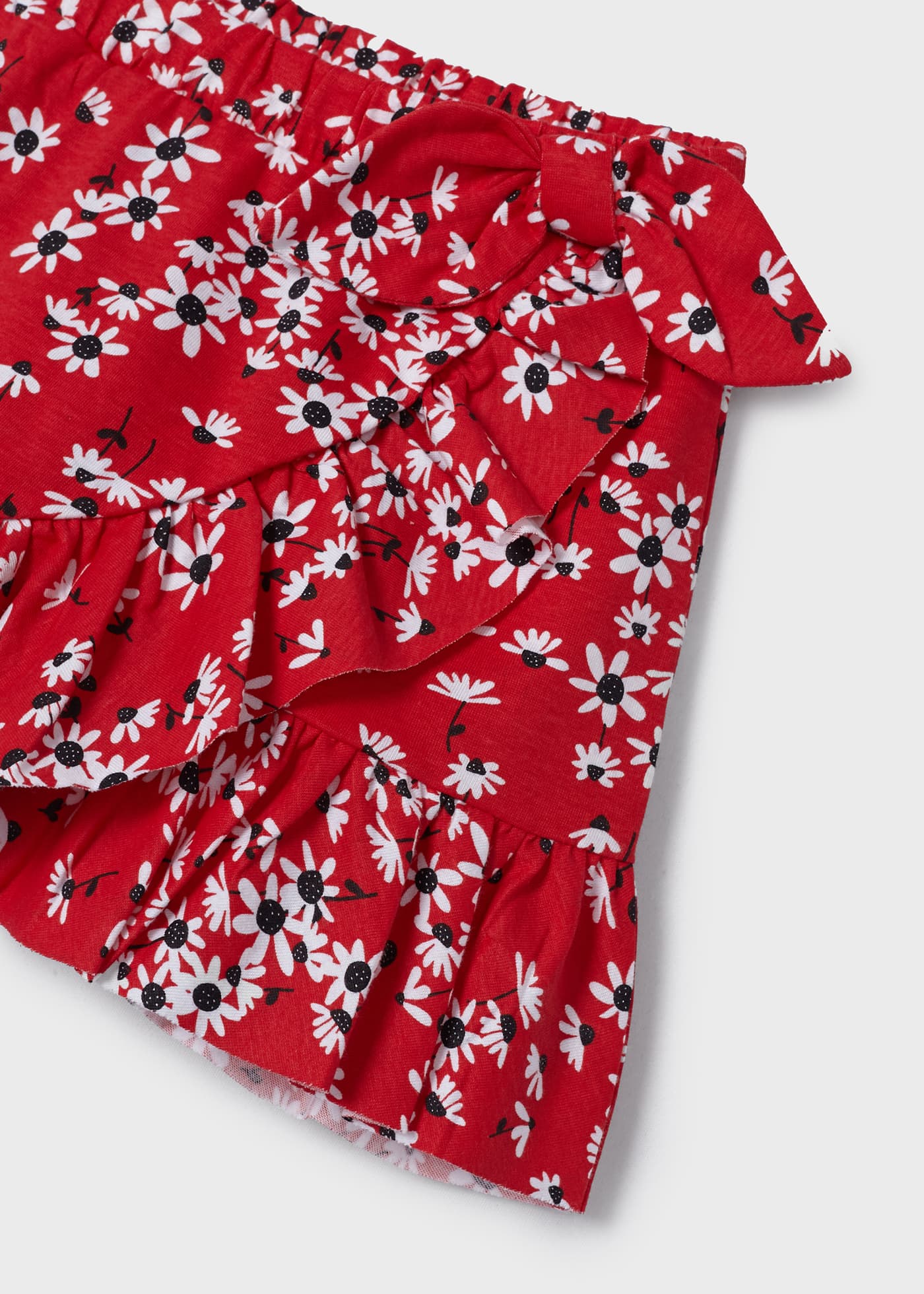 Saia sarongue estampada em algodão sustentável para meninas