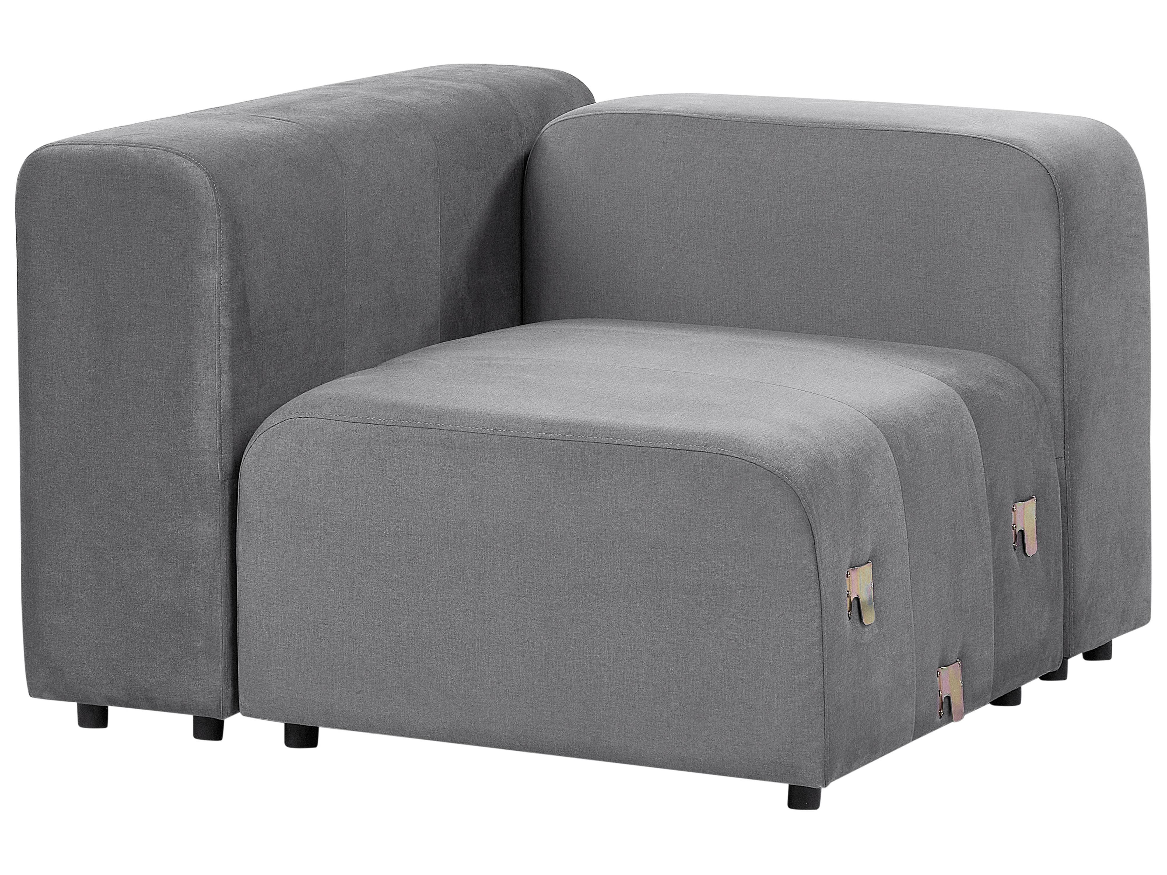 Modulaire bank 2-zits FALSTERBO Fluweel Grijs