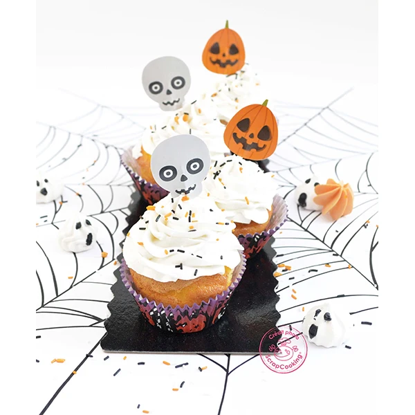 Caissettes et cake toppers Halloween 24 pièces Scrapcooking