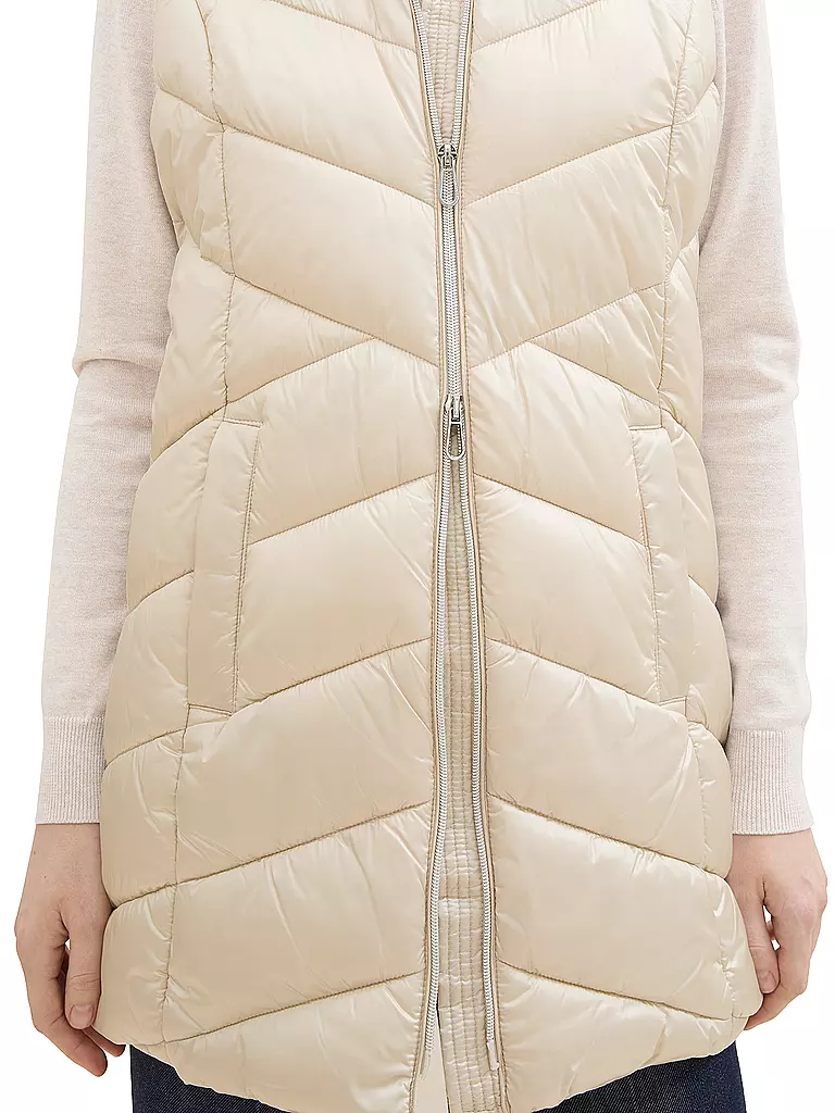 TOM TAILOR Steppgilet beige