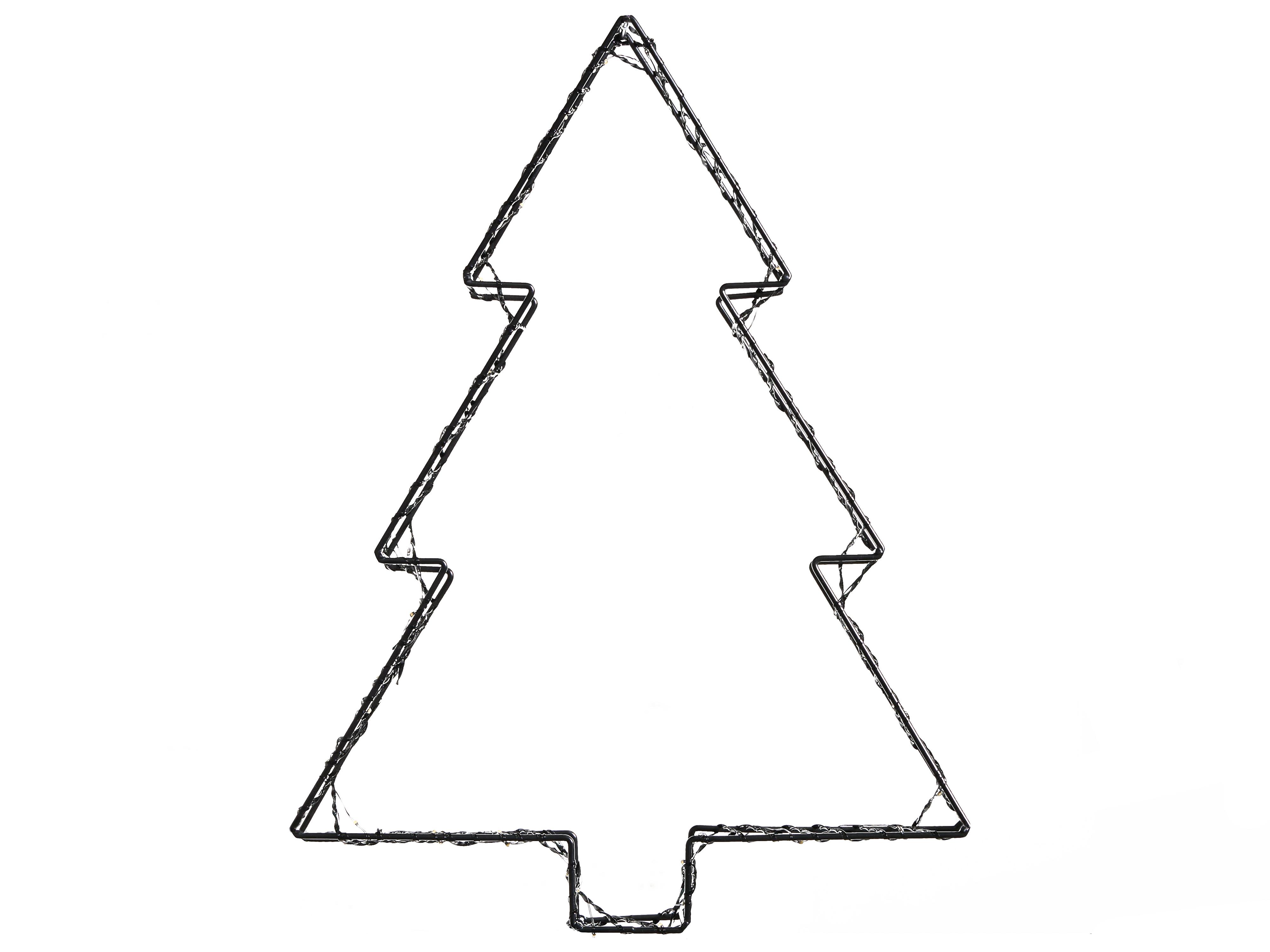 Buitendecoratie LED LOFSEN Kerstboom 45/35/25 cm Zwart