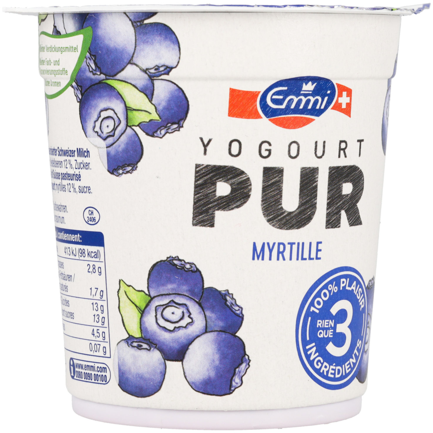 Emmi Joghurt Pur Heidelbeer 2x150g -