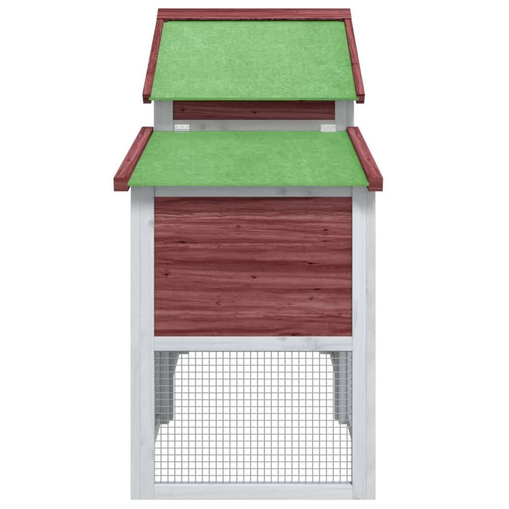 Poulailler moka 186,5x58,5x113 cm bois massif de pin