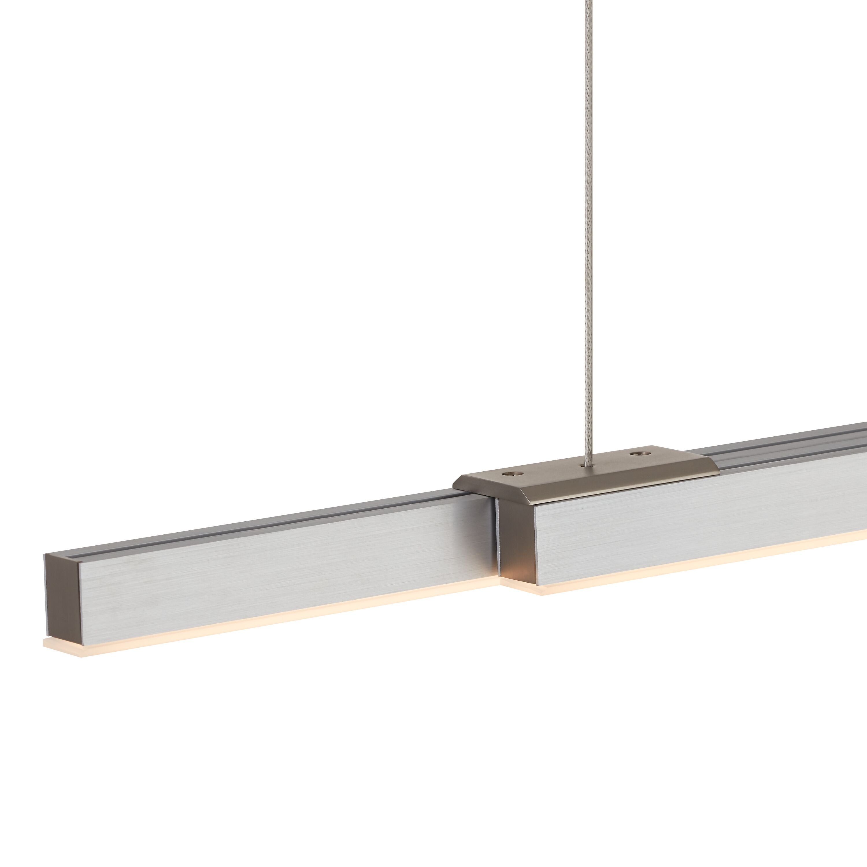 VIANO Hängeleuchte - Silberfarbig / B: 169.0 cm x T: 4.5 cm x H: 150.0 cm