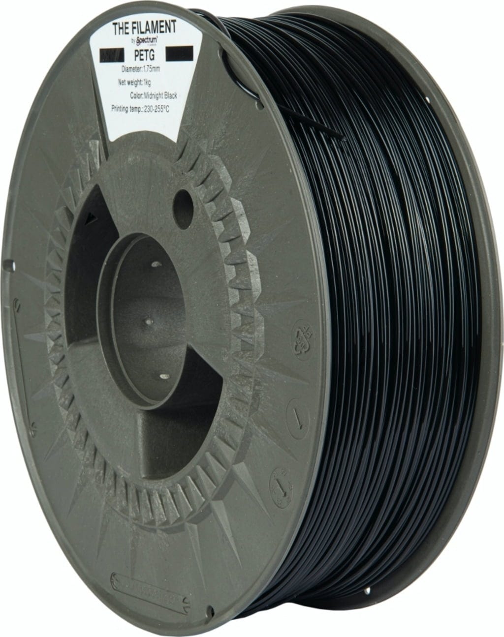 The Filament  PETG Midnight Black, 1,75 mm / 1000 g    Erschwingliches PETG in Midnight Black