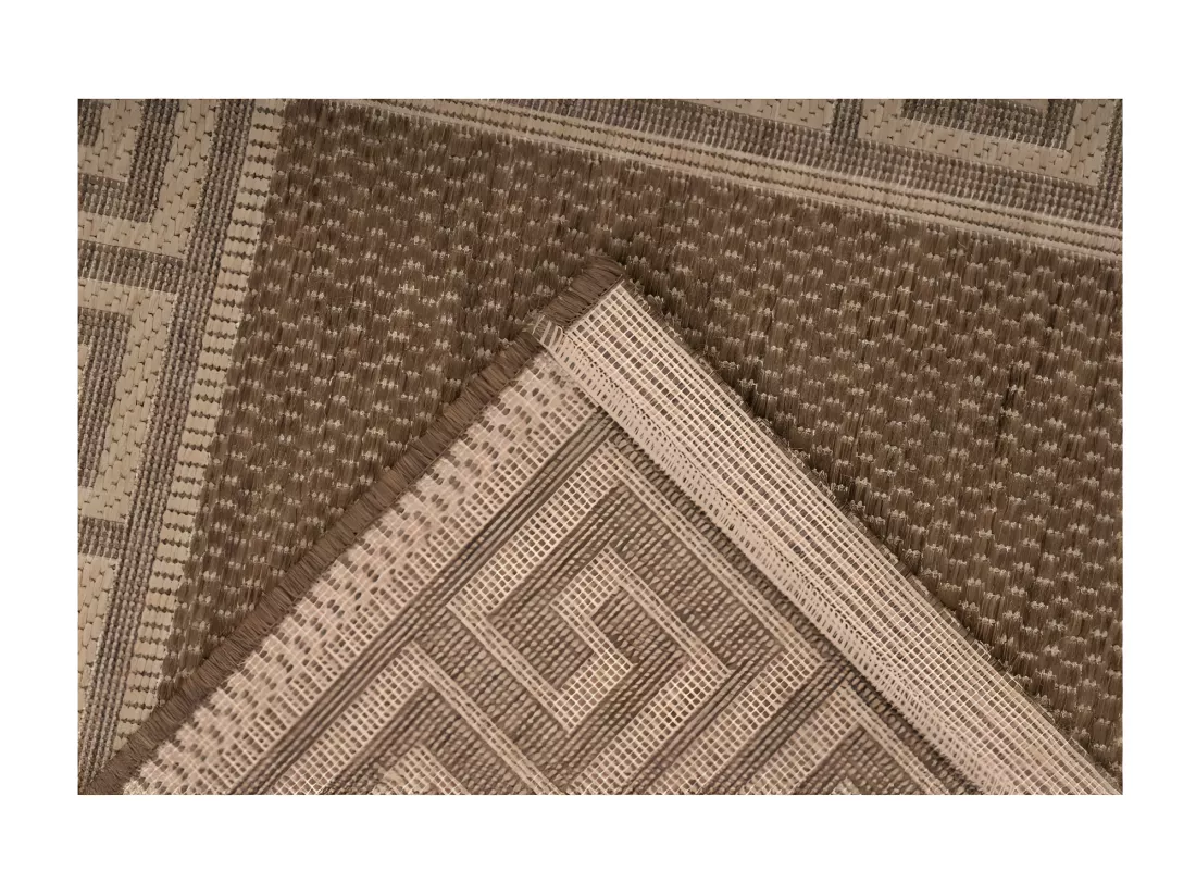 Tapis 110x60cm, design F205A coloris café - Confort et élégance pour votre intérieur