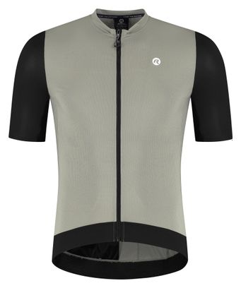 Maillot Manches Courtes Vélo Rogelli Distance II Taupe/Noir Homme