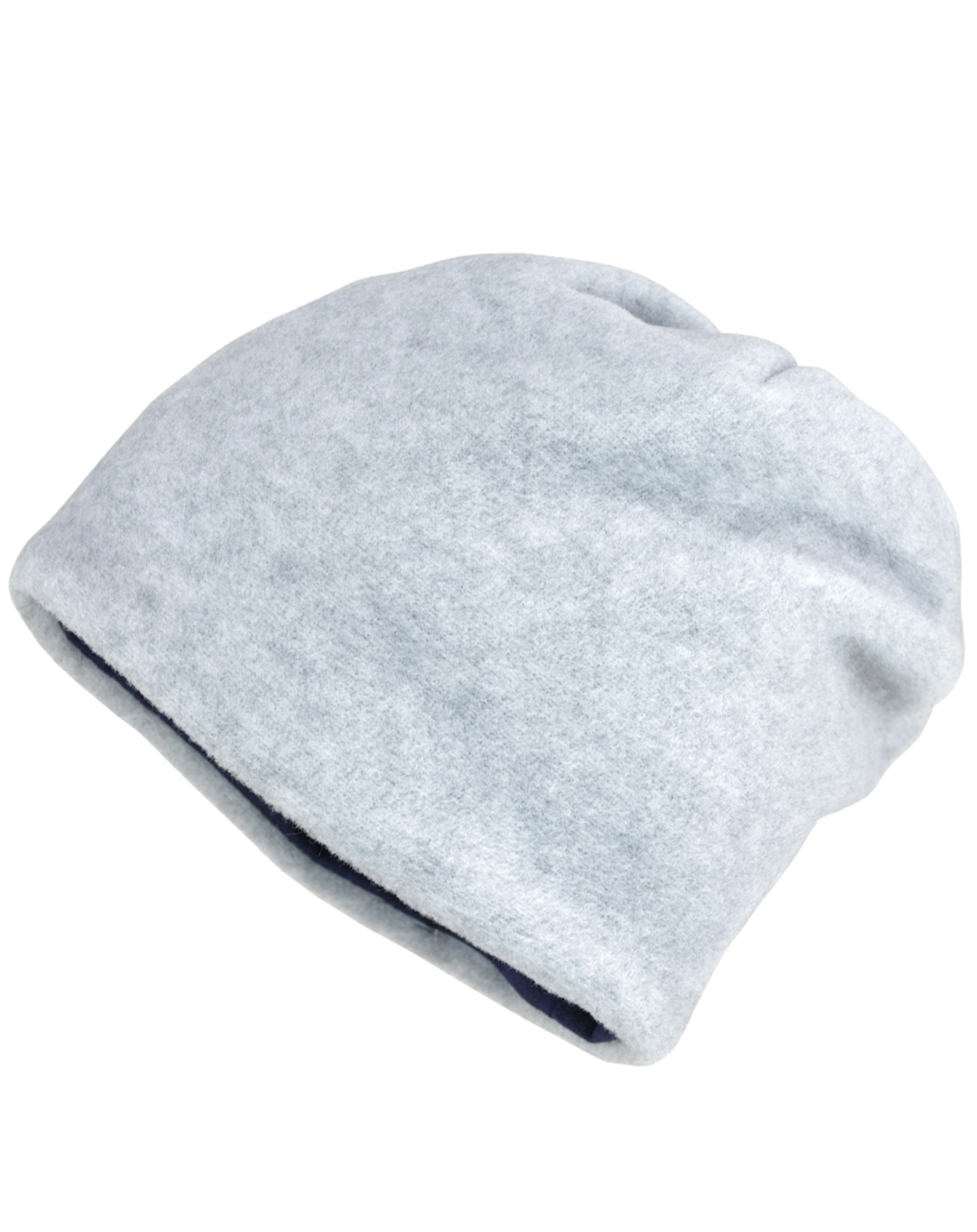 Wende-Beanie SHORTY in navy meliert/matall meliert