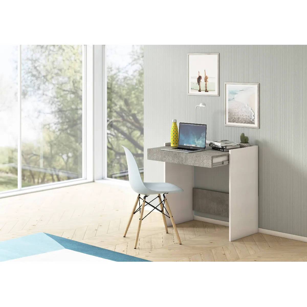 Alter Bureau moderne | Blanc et ciment