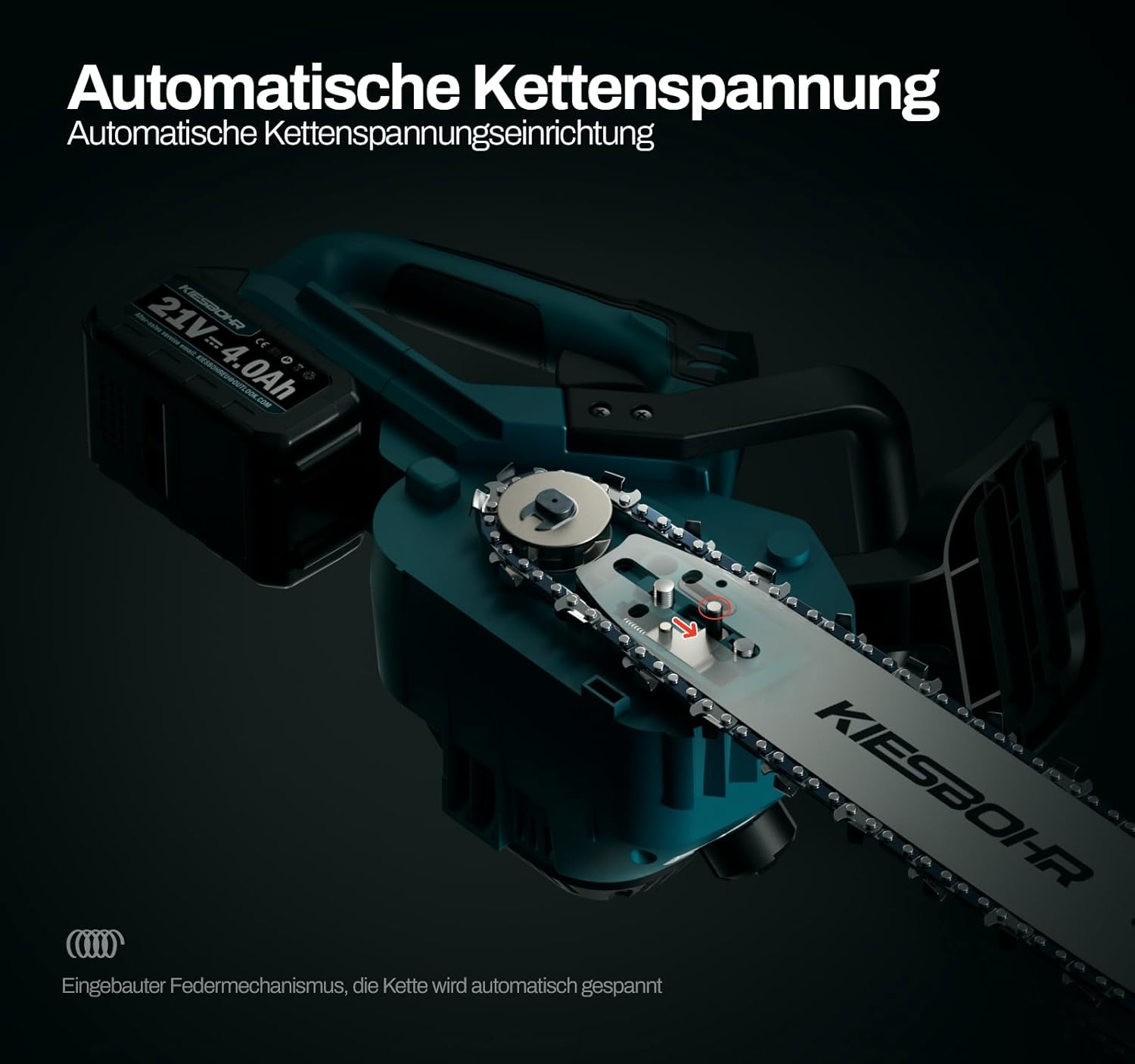 CSX001 30cm Bürstenlose Akku Kettensäge mit Automatische Kettenschmierung, Kompatibel mit Makita 18V Akku（ohne Akku und Ladegerät）