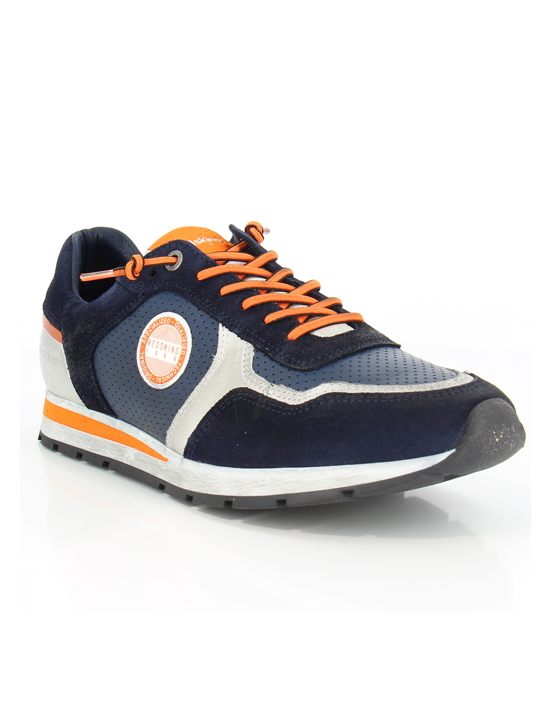 redskins Baskets de ville stitch Bleu/Orange