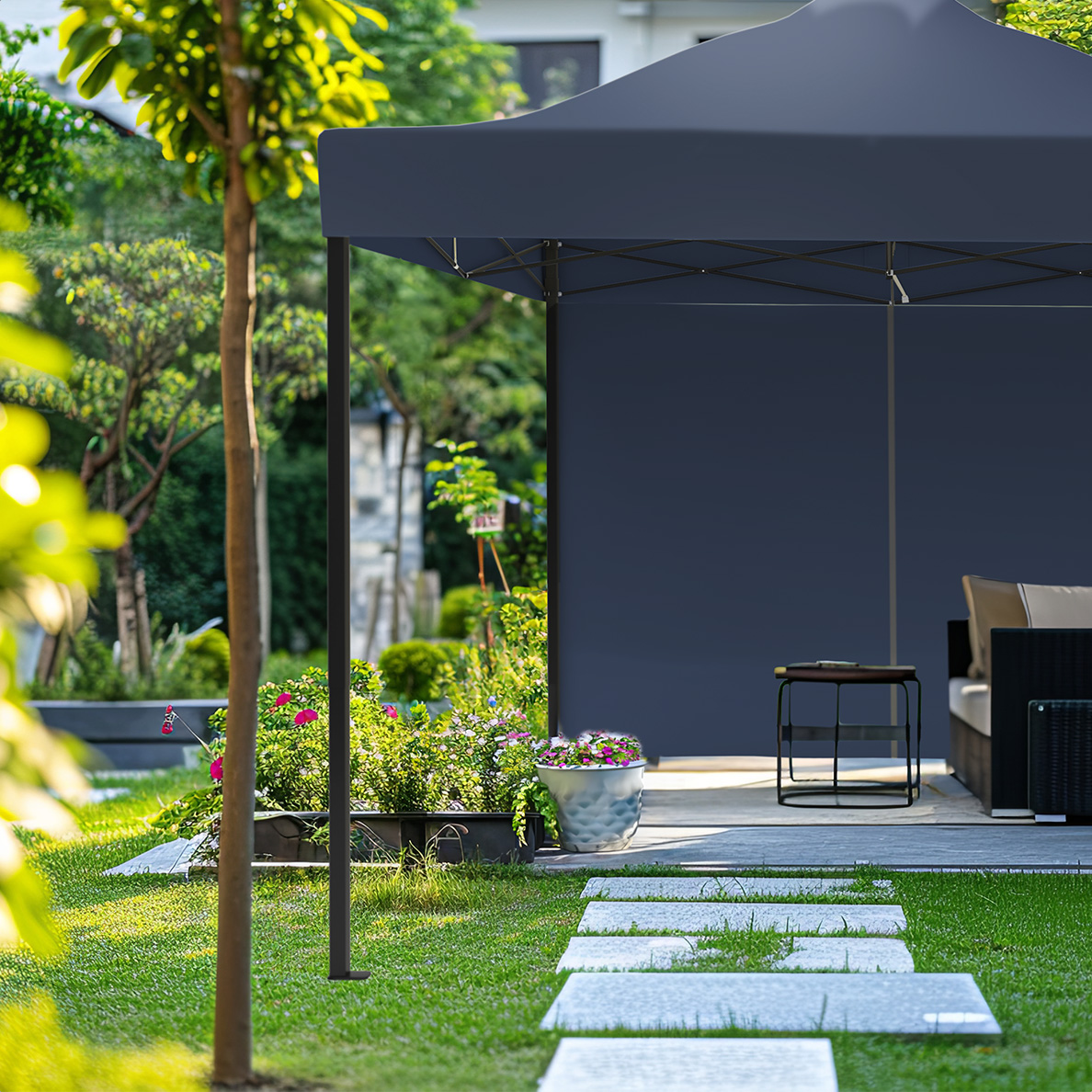 LifeGoods 3 x 3 meter partytent met zijwanden - Dark Blue