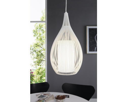 1-lamps hanglamp Ø 19 cm wit