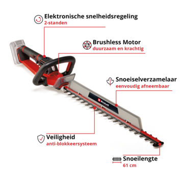 Einhell 18V heggenschaar GP-CH 18/61 (zonder accu)