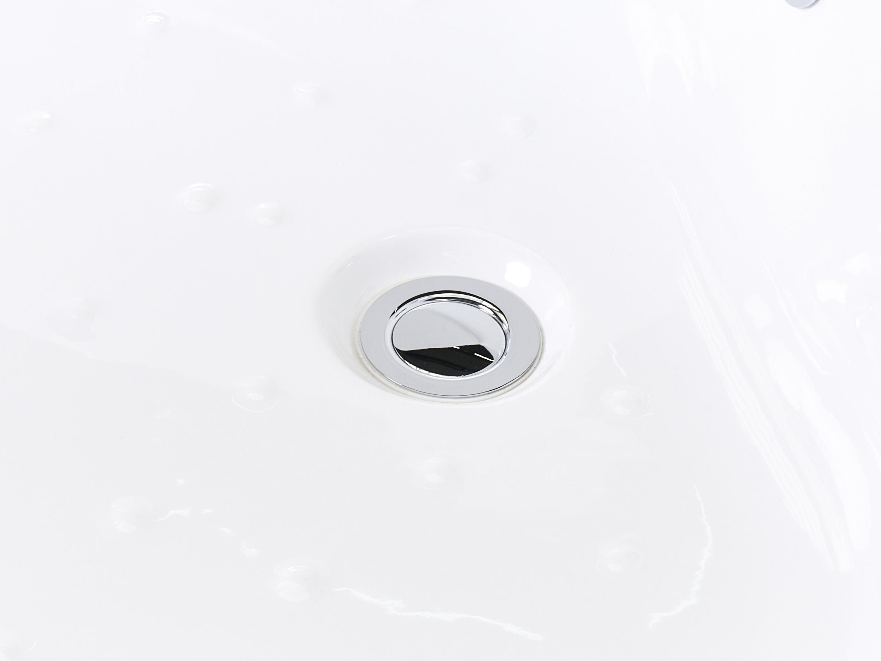 Hoek bubbelbad CARTAGENA 220 x 160 cm Wit