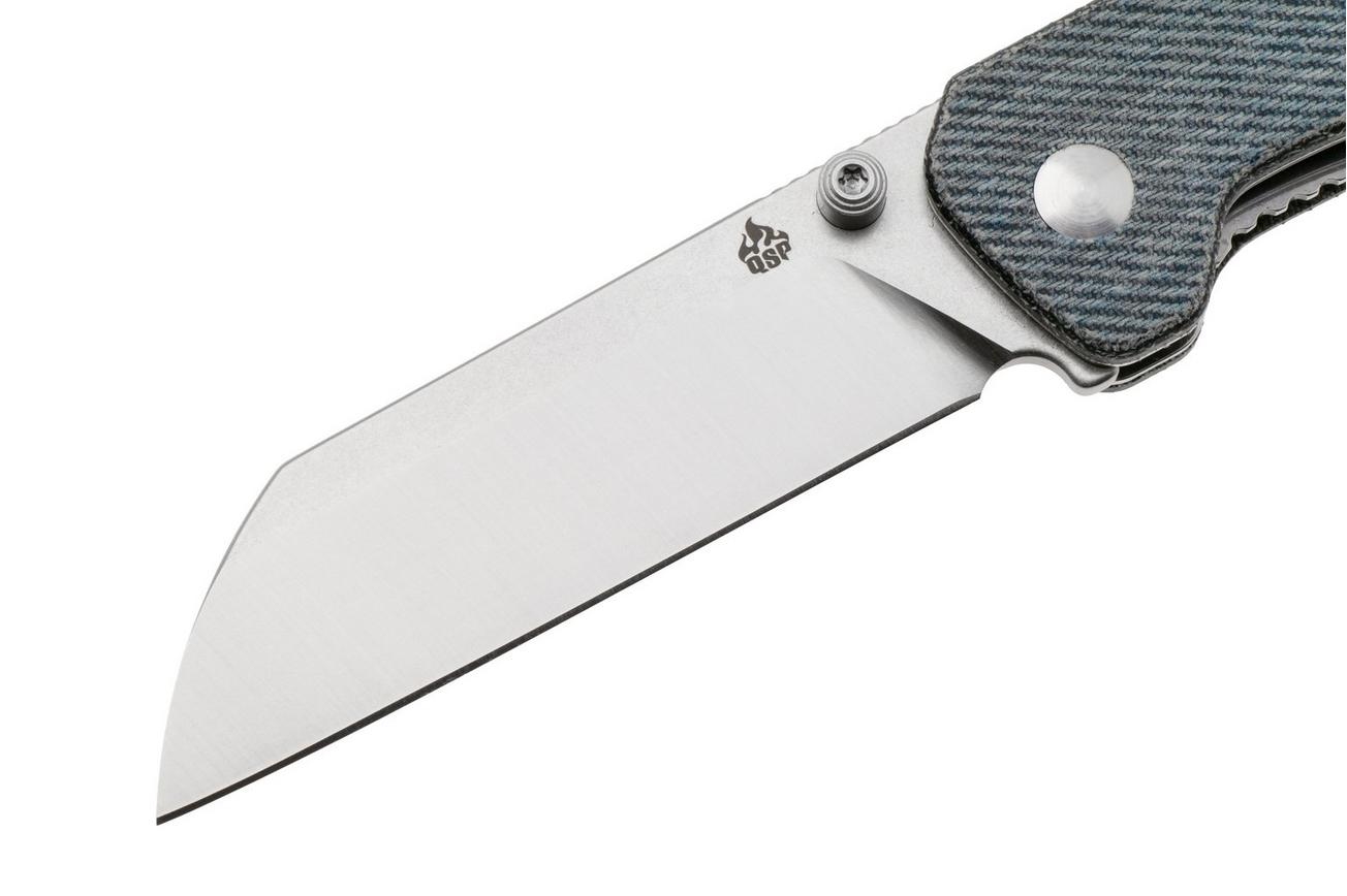 QSP Knife Penguin V2 QS130V2-B1 Two-Tone D2, Denim Micarta, zakmes