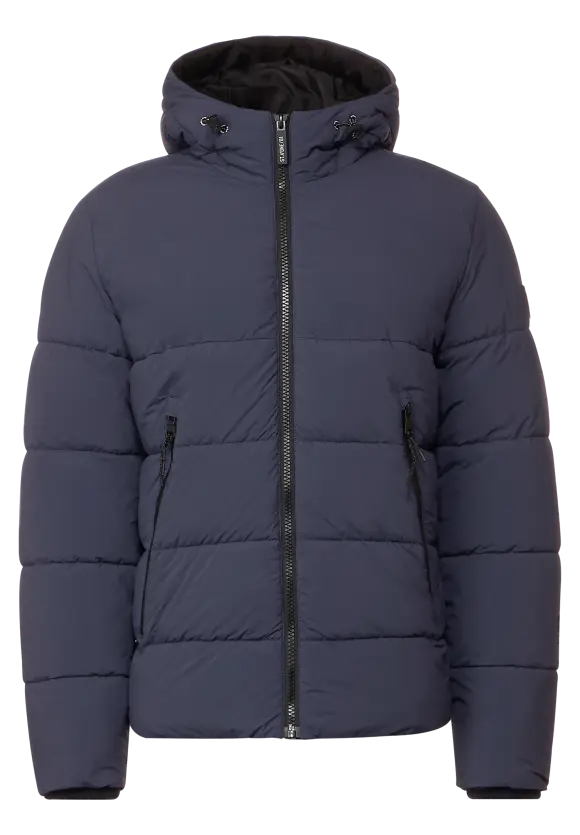 Sportive Puffer Winterjacke - deep night blue