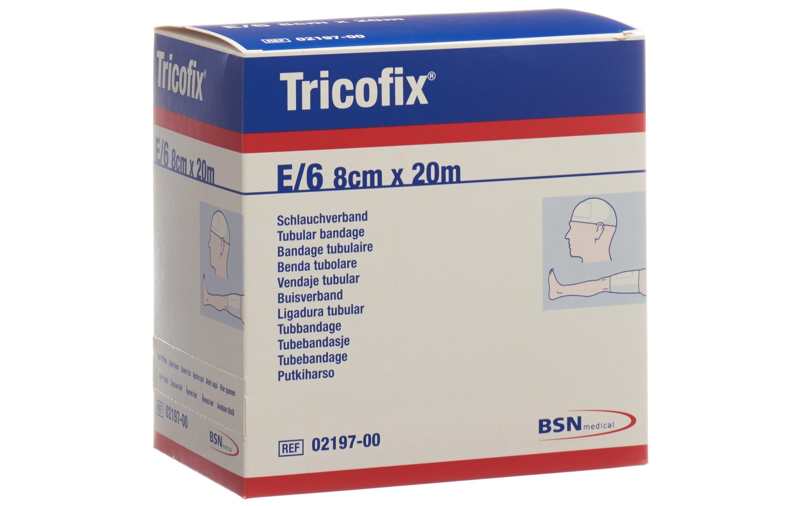 Tricofix Schlauchverband 8 cm x 20 mGut hautverträglicher Schlauchverband aus reiner Baumwolle
