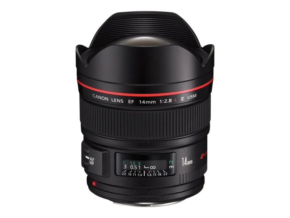 Canon EF - Vidvinkel objektiv - 14 mm - f/2.8 L II USM - Canon EF - for EOS 1000, 1D, 50, 500, 5D, 7D, Kiss F, Kiss X2, Kiss X3, Rebel T1i, Rebel XS, Rebel XSi