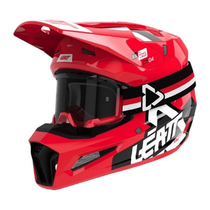 Casque cross Leatt 3.5 V24 avec masque 4.5 2024 - Rouge