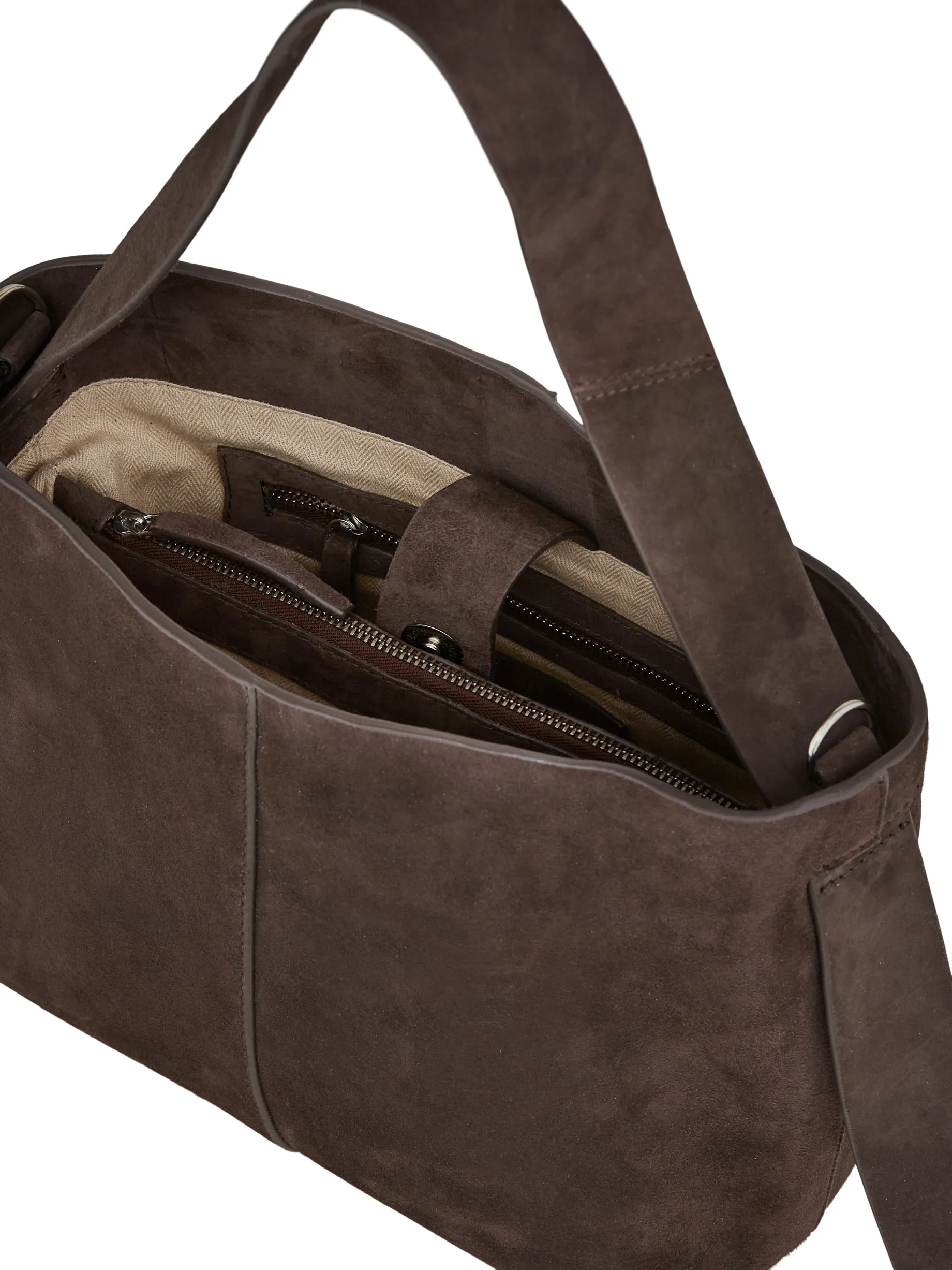 Becksöndergaard  Suede Fraya Small taske - Hot Fudge Brown