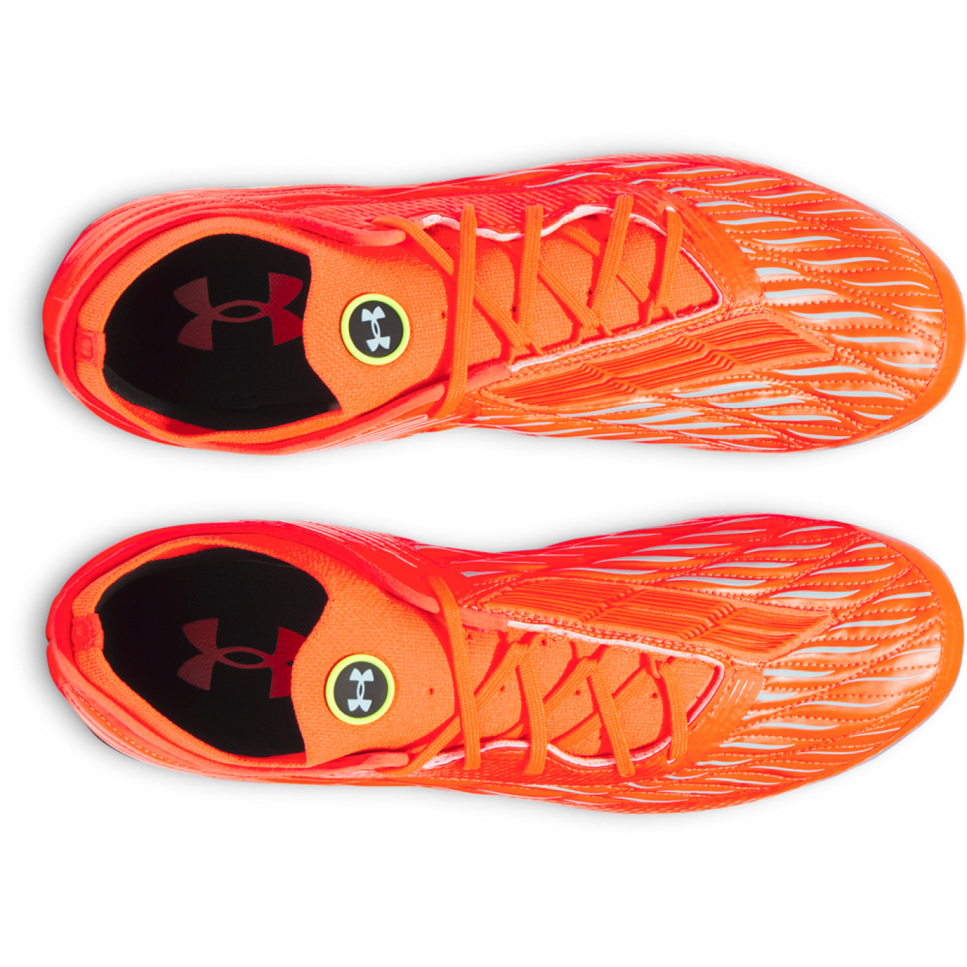 Under Armour Magnetico Elite 4.0 Gras Voetbalschoenen (FG) Oranje Grijs Neongeel