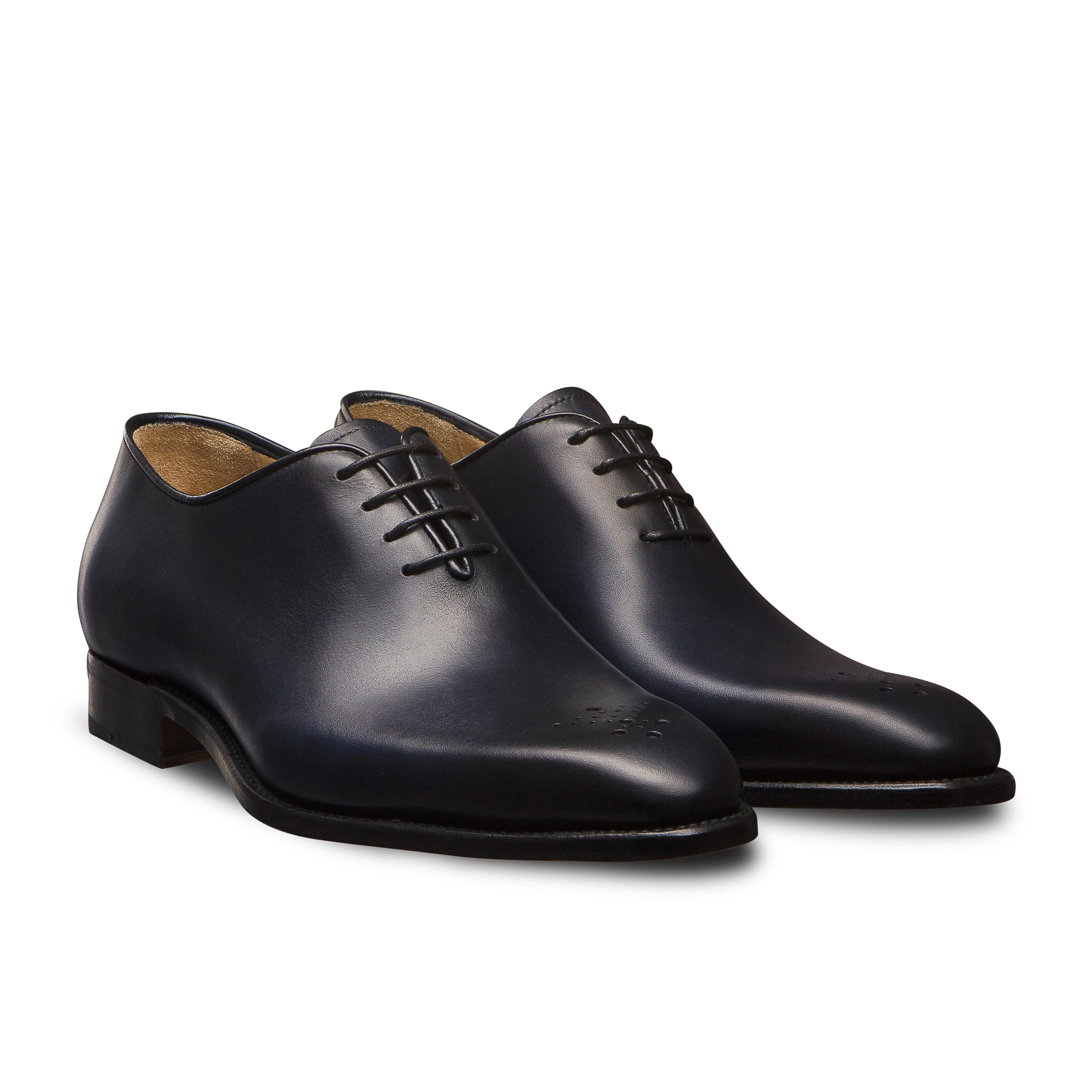 Richelieu One-Cut à bout fleuri Milan 345 bleu marine