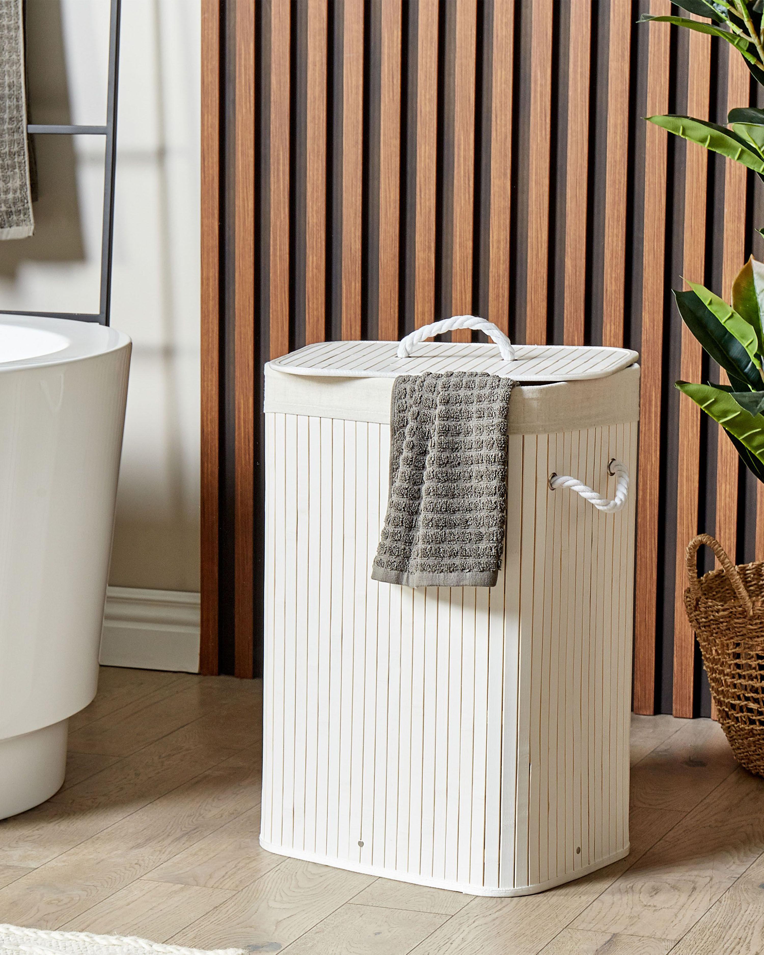 Mand KOMARI Bamboehout Wit 72 L