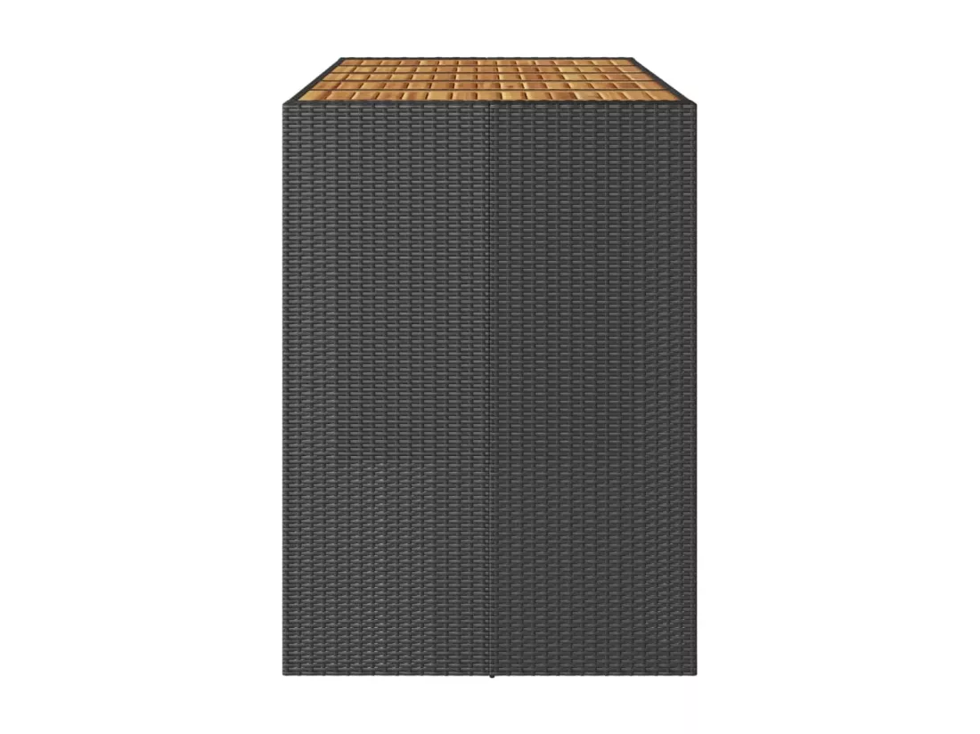 Prolenta Premium - Table de bar de jardin et dessus en bois acacia résine tressée