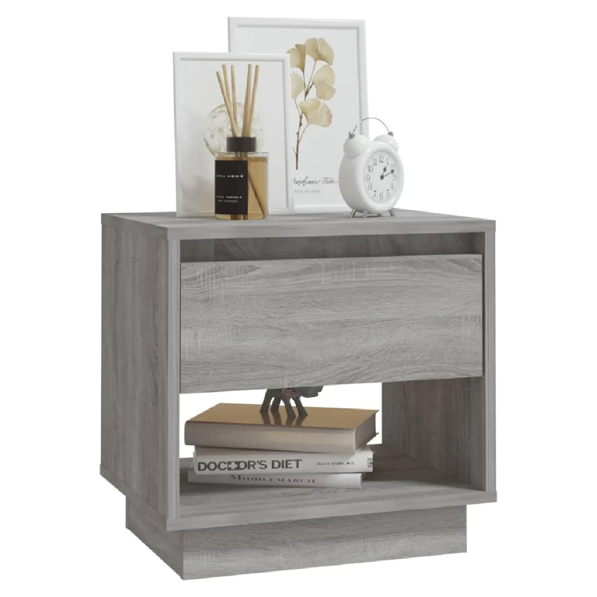 vidaXL Tables de chevet Sonoma gris - Lot de 2
