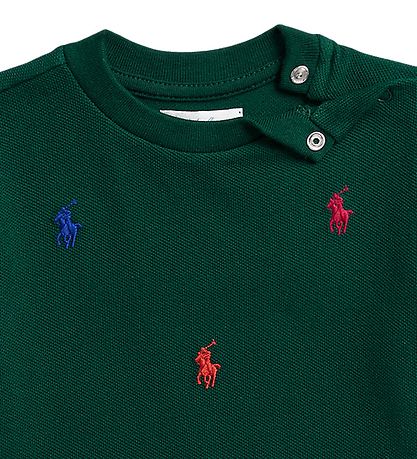 Polo Ralph Lauren T-shirt -  Grøn m. Logoer
