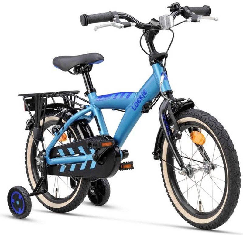 Loekie - Snake - Kinderfiets - Blauw - 16 inch