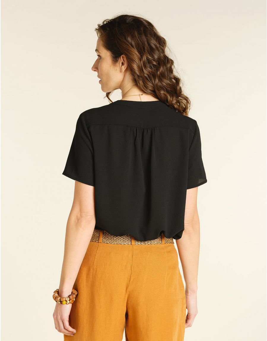 Blouse noire dentelle
