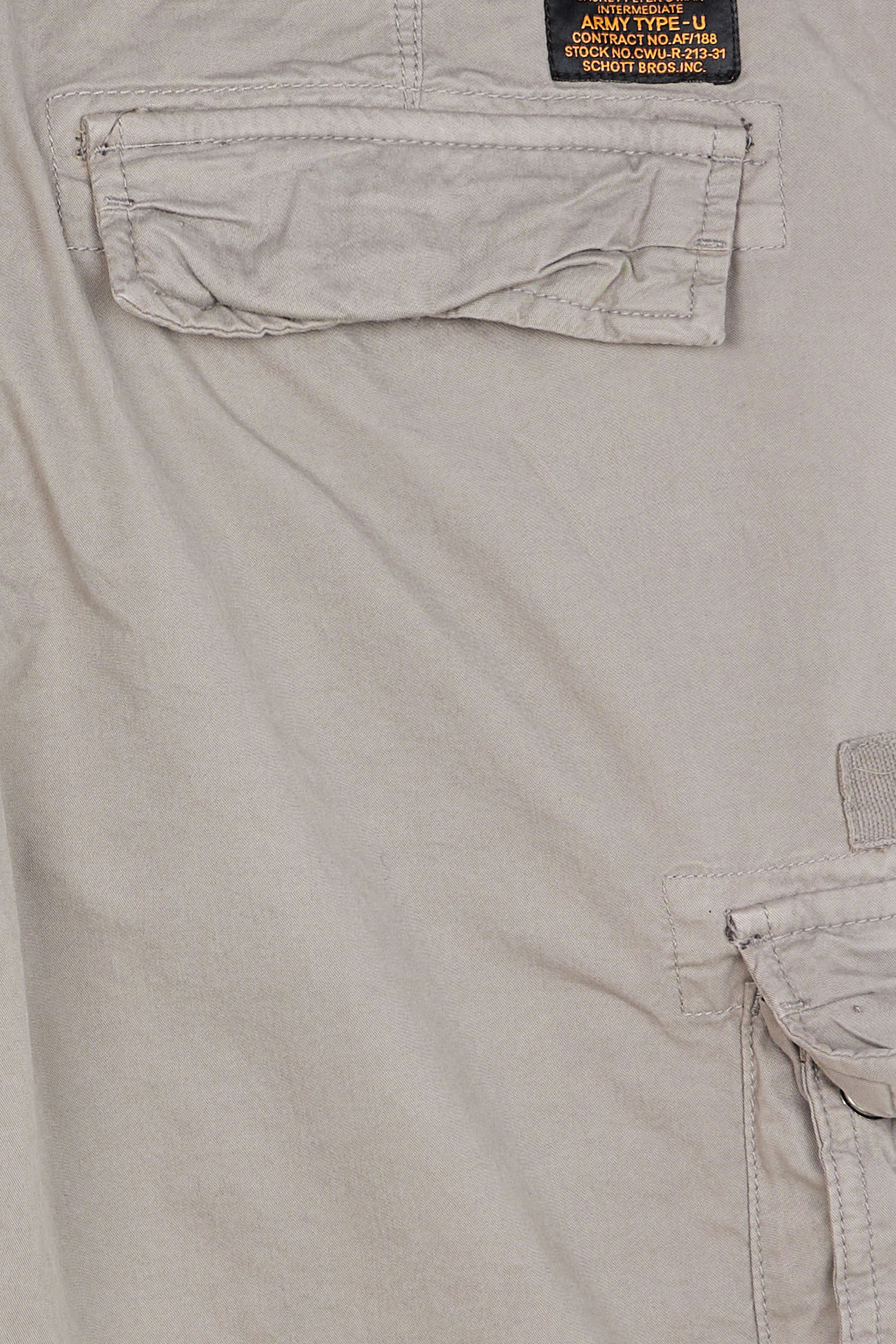 SCHOTT Short cargo en coton Gris